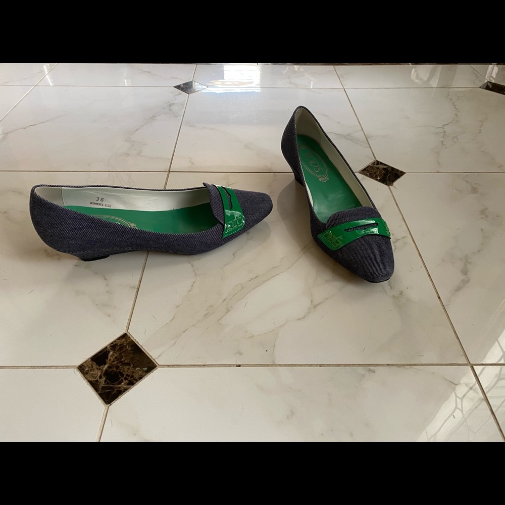 Tod’s Denim wedges